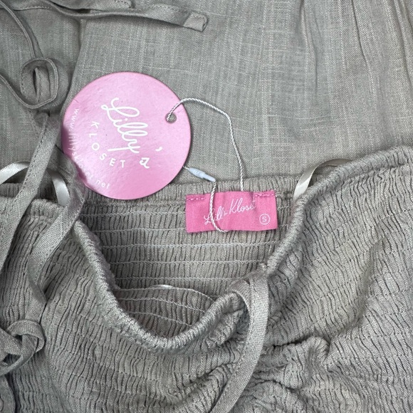 CHIC LINEN HALTER TOP & WIDE LEG PANT SET - Picture 8 of 12